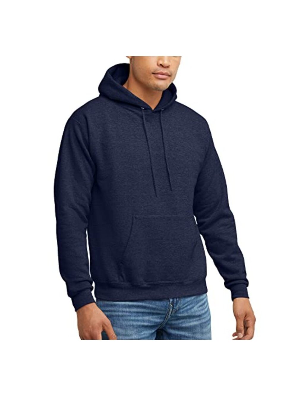 Mens Midweight Fleece Pullover Hoodie Kangaroo Pocket Drawstring